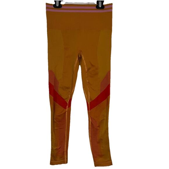 LNDR Women's Yellow Orange Skylark High Rise Seamless Leggings Athleisure Sz S/M - Picture 1 of 5